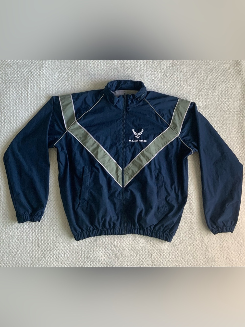 USAF US Air Force PTU Physical Training Hooded Full Zip Jacket